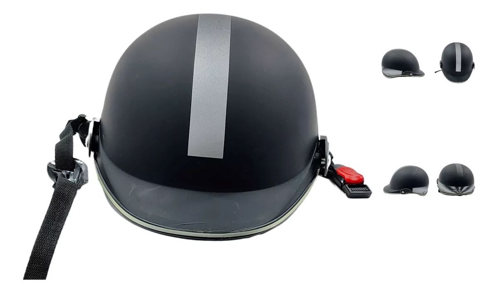 CASCO 1/2 CACHUCHA NEGRO MATE=MSD-300-NM  (L)