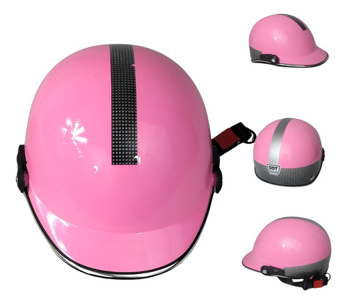 CASCO 1/2 CACHUCHA ROSA =MSD-300-ROSA (L)