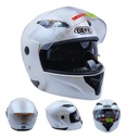 CASCO ABATIBLE DOBLE MICA BLANCO PERLA (XL) DOT