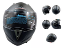 CASCO ABATIBLE DOBLE MICA NEGRO MATE (XL) DOT