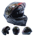 CASCO ABATIBLE LUCHADOR NEGRO BRILLO L