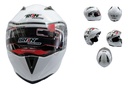 CASCO ABATIBLE RACING DOBLE MICA BLANCO LISO(XL)