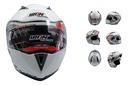CASCO ABATIBLE RACING DOBLE MICA BLANCO CON DISEÑO IRON RACING (XXL)