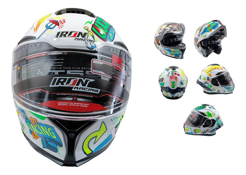 [CAS-7101-6912B] CASCO ABATIBLE SPEEDUP BLANCO M