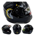 CASCO CERRADO NEGRO BRILLATE INFANTIL