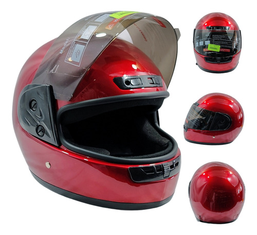 [ENCAS-7101-1300] CASCO CERRADO ROJO/VINO M-L
