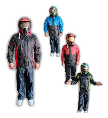 IMPERMEABLE C/PANTALON ROJO  XXL