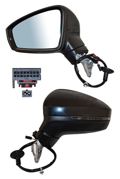 ESPEJO TIGUAN 20-22 ELECT P/PINT CON DIRECC C/DESEMP C/SENSOR PUNTO C/MEM C/LUZ INF CIEGO 15 PINES IZQ