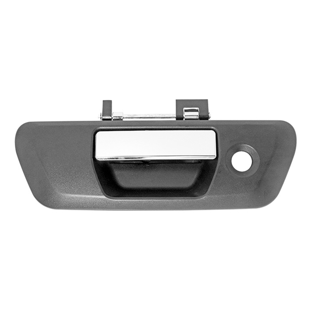 MANIJA DE TAPA NS NP300/FRONTIER 16-22  CON HOYO PARA LLAVE CROMADA/NEGRA PLASTICO HUSHAN    