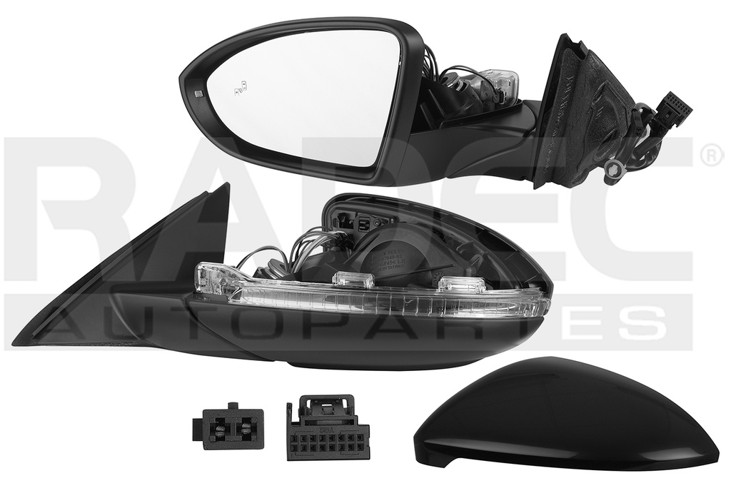ESPEJO VW JETTA 19-25 ELECTRICO C/DESEMPANANTE C/DIRECCIONAL C/MEMORIA C/SENSOR DE PROXIMIDAD P/PINTAR GLI 12 PINES IZQ