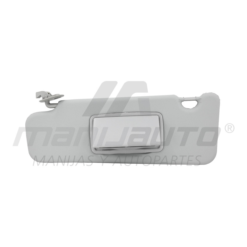 VISERA RN OROCH 18-23/STEPWAY/SANDERO 16-19/LOGAN 15-19/DUSTER 11-20 1 PIEZA CON ESPEJO SIN LUZ GRIS CLARO VINIPIEL BRA GENERICA TIPO ORIGINAL IZQ