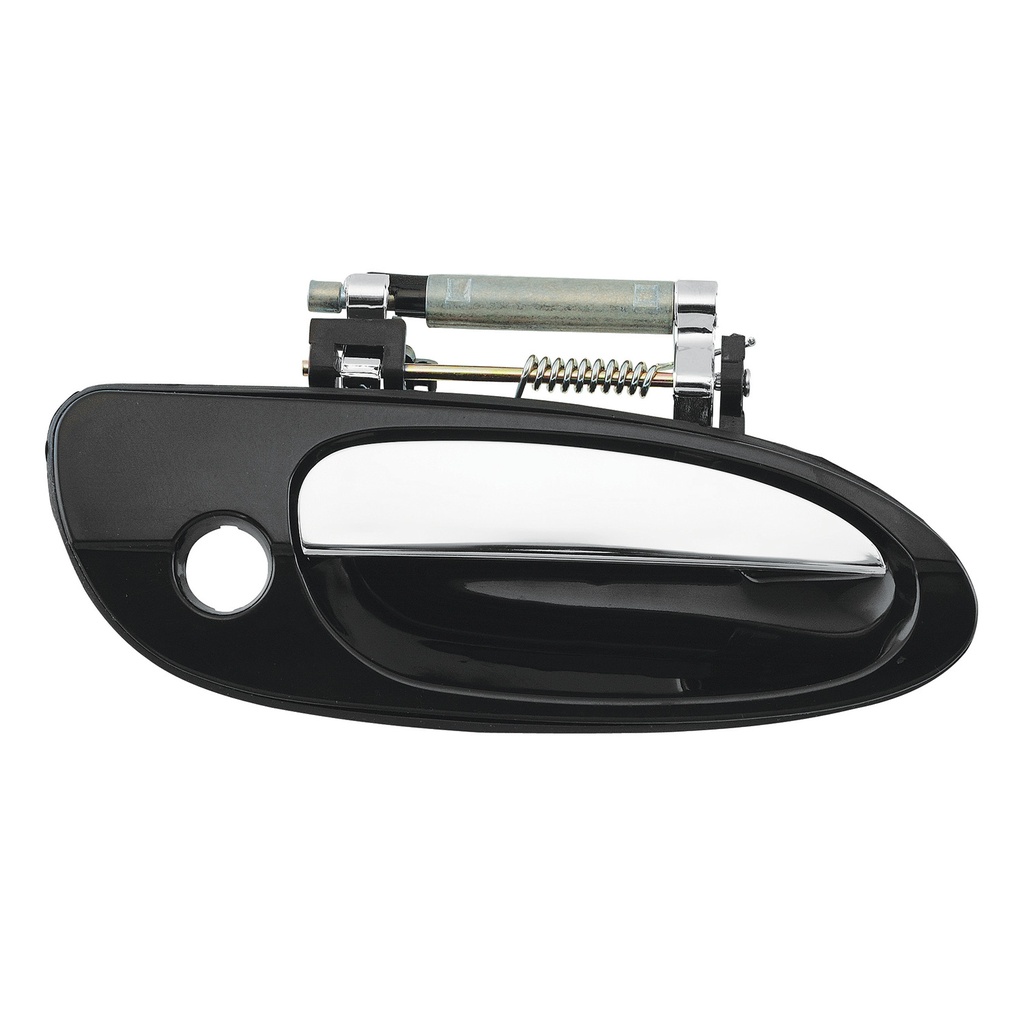 MANIJA EXTERIOR NS MAXIMA 00-03  IN I30 00-01  CON HOYO PARA LLAVE LISA PARA PINTAR NEGRA/CROMO PLASTICO HUSHAN Derecho Delantera  