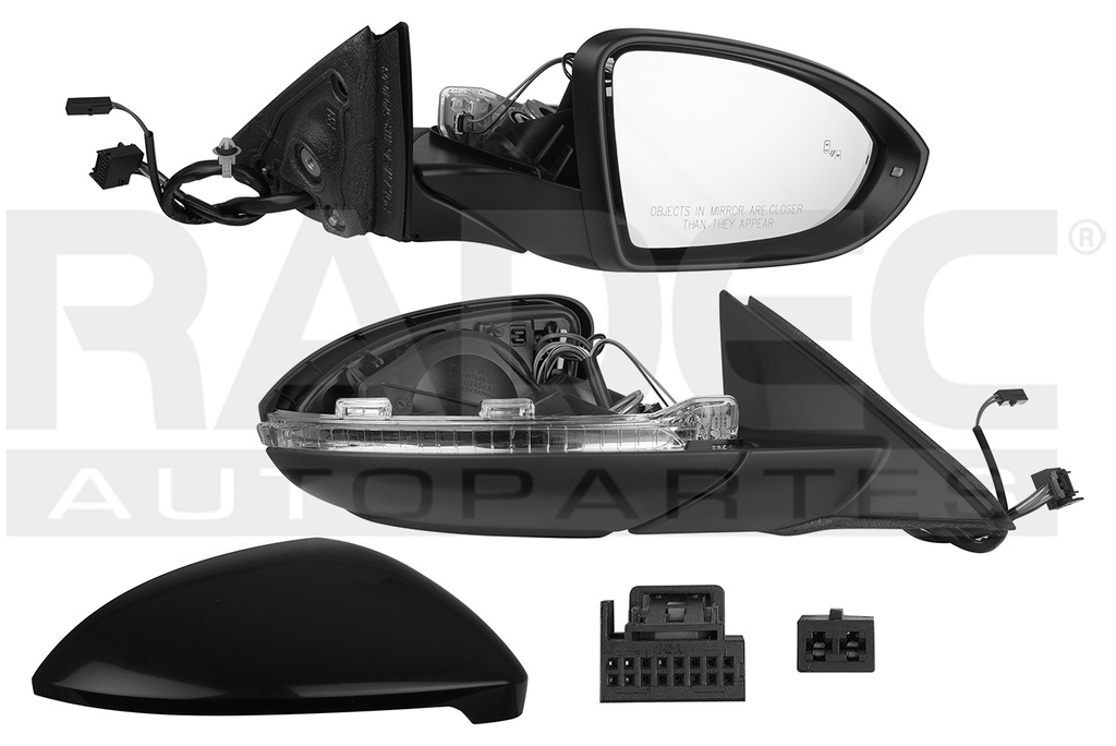 ESPEJO VW JETTA 19-25 ELECTRICO C/DESEMPANANTE C/DIRECCIONAL C/MEMORIA C/SENSOR DE PROXIMIDAD P/PINTAR GLI 12 PINES DER