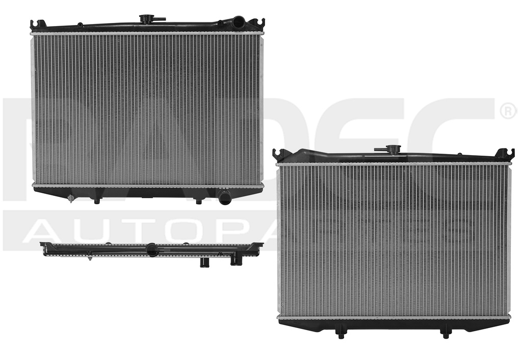 RADIADOR NS D21/HARDBODY/PATHFINDER 86-04 L4/V6 2.4/3.0 LTS TOMAS LINEALES STD 17x25x16MM ALUM SOLD POLAR