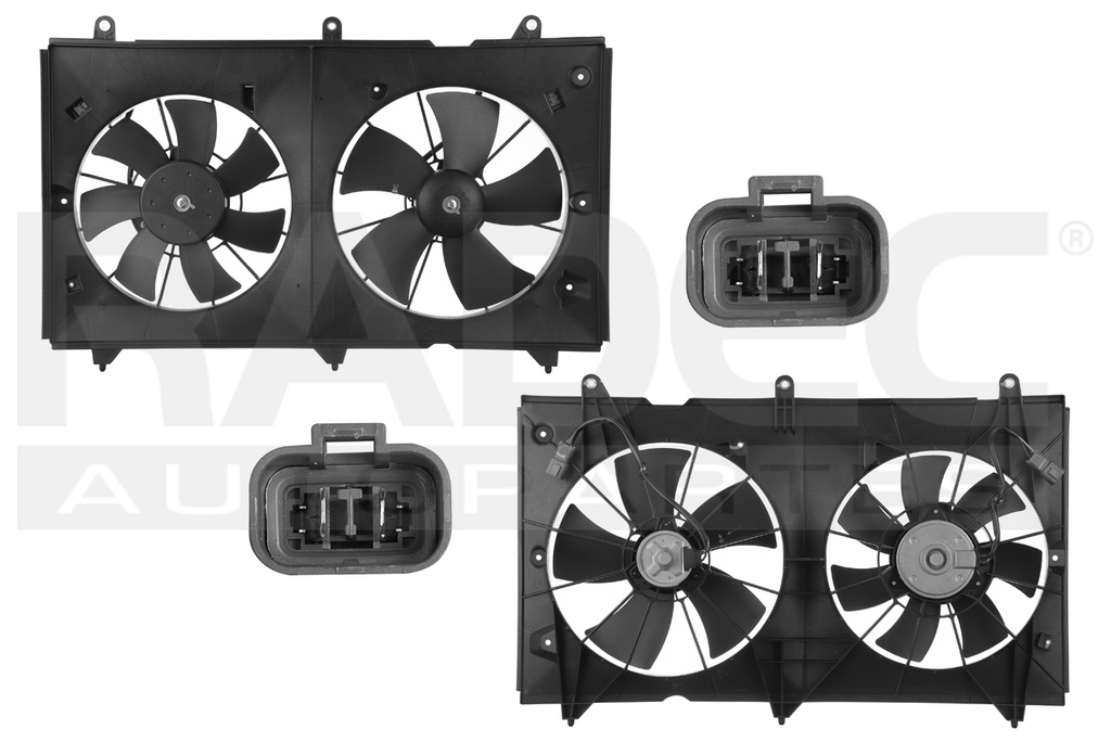 MOTOVENTILADOR HD ACCORD 03-07 L4 2.4L DOBLE COMPLETO 2 Y 2 PINES KF/CN