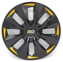 TAPON POLVERA RIN 14 ABS SPORT TUNING NEGRO-AMARILLO LES0045