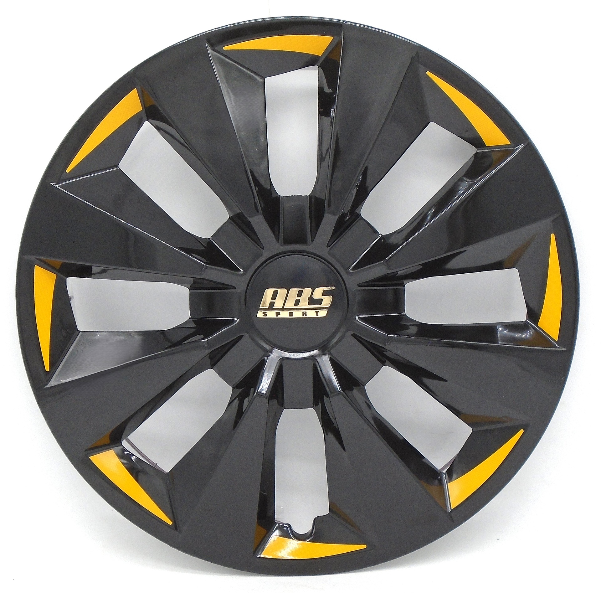 [POLR14-LES0045] TAPON POLVERA RIN 14 ABS SPORT TUNING NEGRO-AMARILLO LES0045