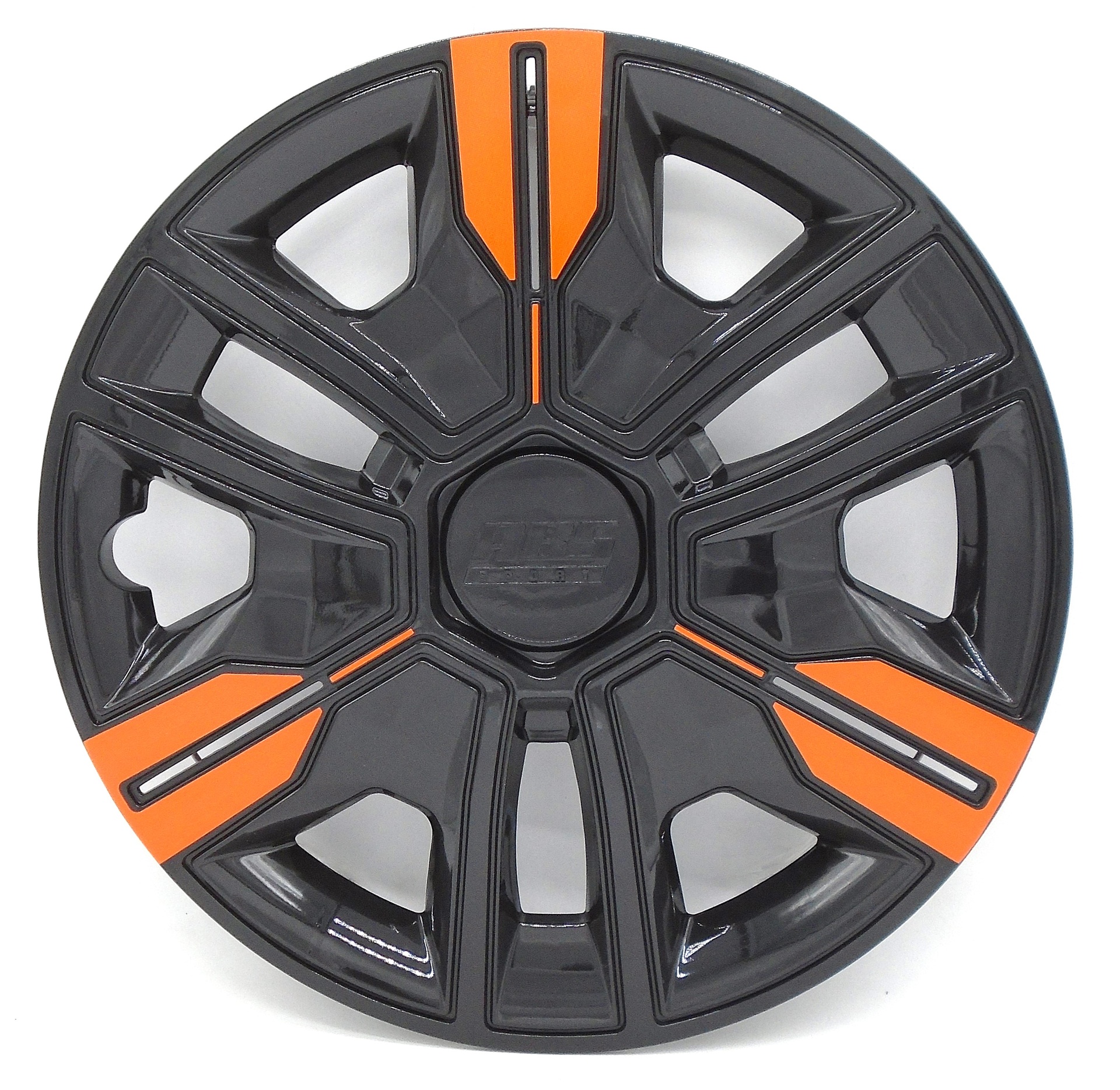 [POLR14-LES0046] TAPON POLVERA RIN 14 ABS SPORT TUNING NEGRO-NARANJA LES0046