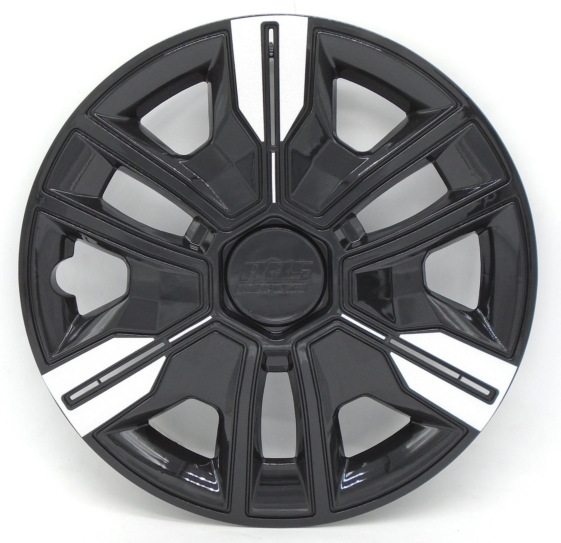 [POLR14-LES0047] TAPON POLVERA RIN 14 ABS SPORT TUNING NEGRO-BLANCO LES0047