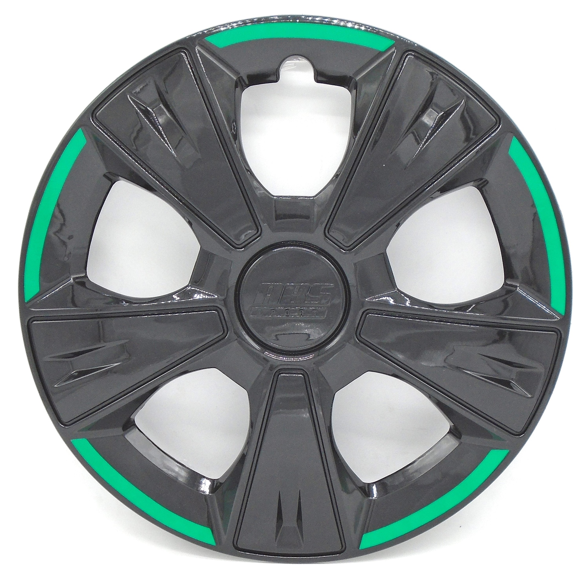 [POLR14-LES0051] TAPON POLVERA RIN 14 ABS SPORT TUNING NEGRO-VERDE LES0051