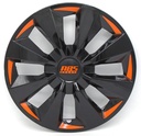 TAPON POLVERA RIN 15 ABS SPORT TUNING NEGRO-NARANJA LES0044