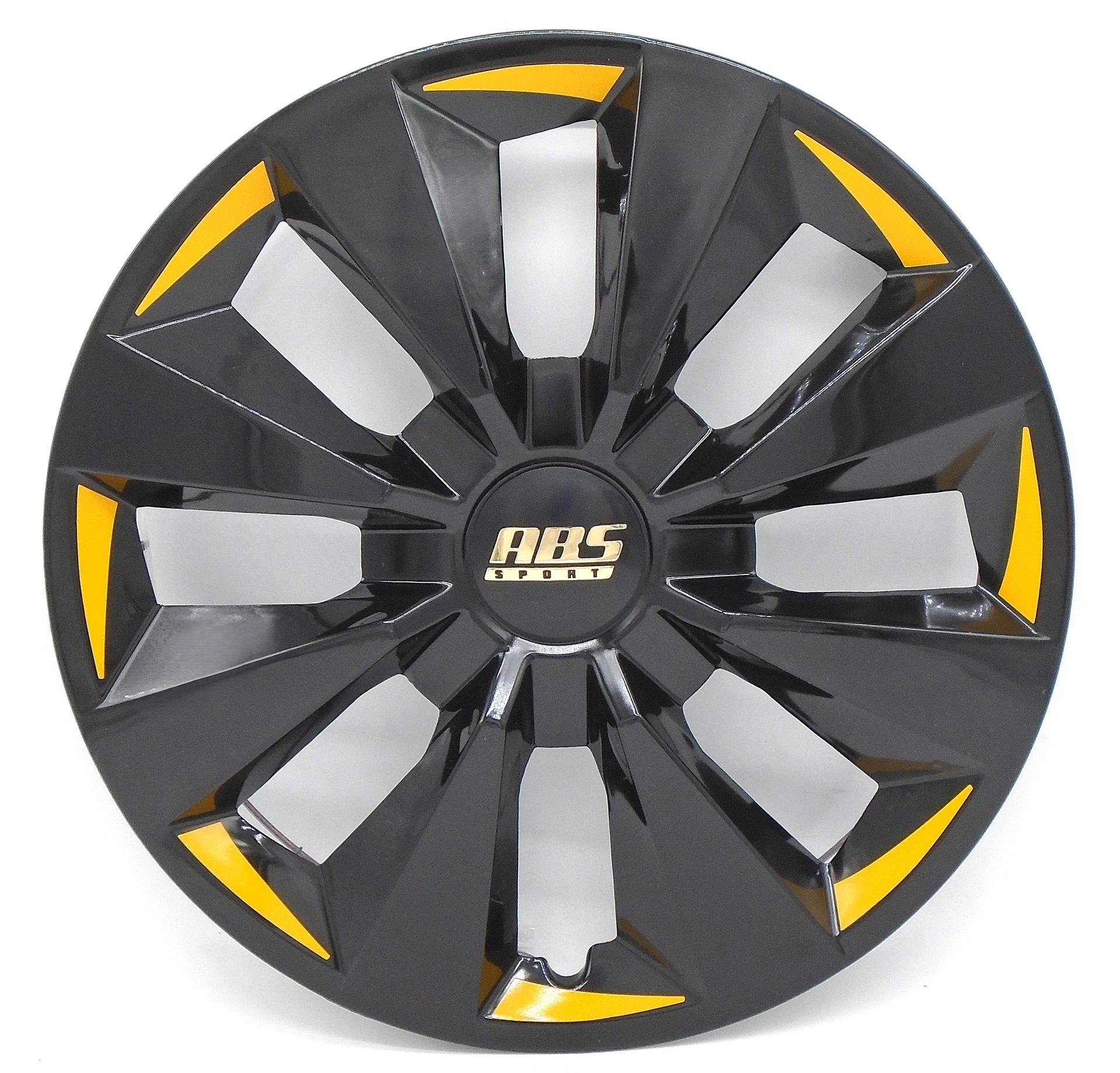 [POLR15-LES0048] TAPON POLVERA RIN 15 ABS SPORT TUNING NEGRO-AMARILLO LES0048