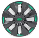 TAPON POLVERA RIN 15 ABS SPORT TUNING NEGRO-VERDE LES0046