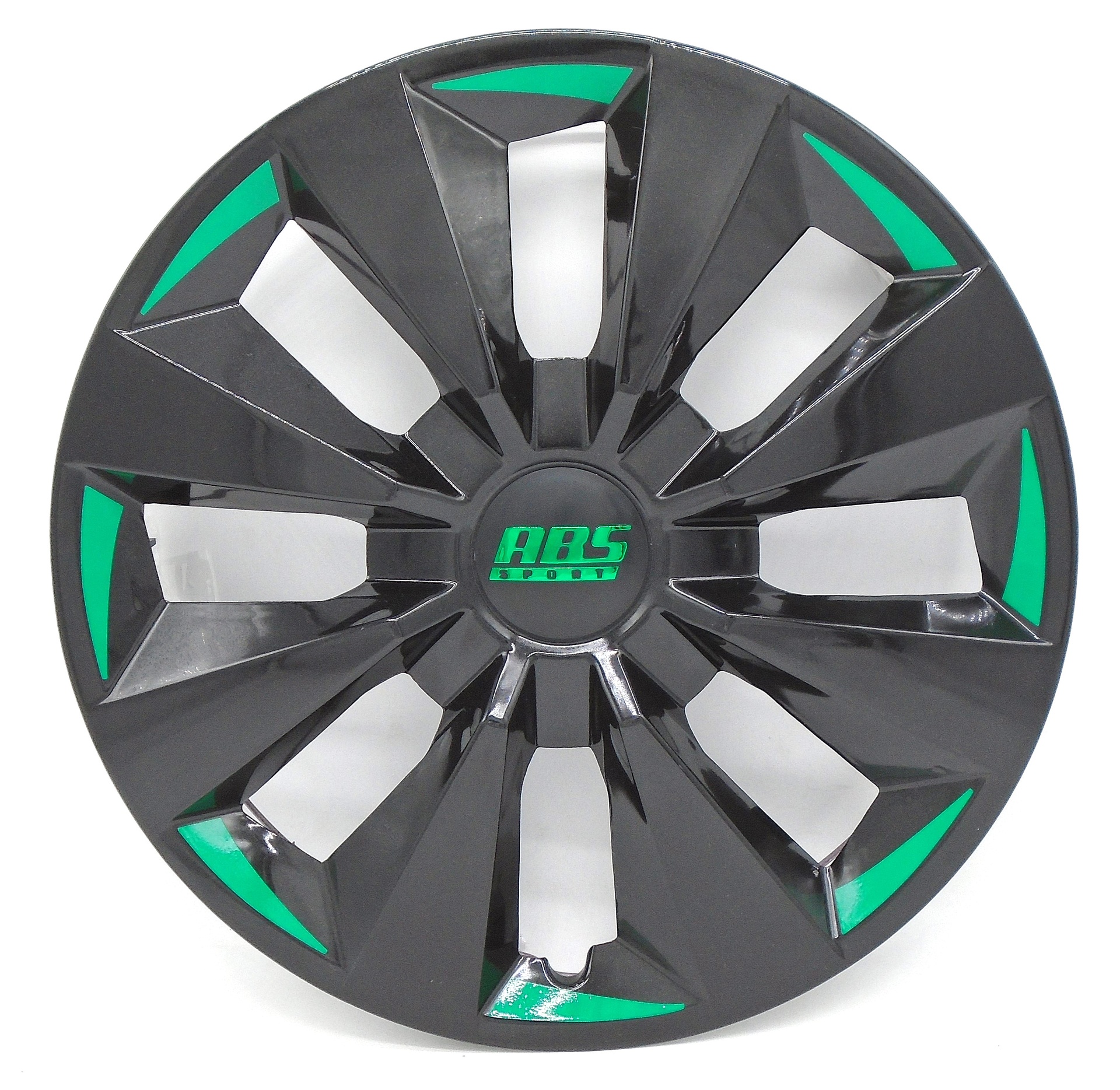 [POLR15-LES0046] TAPON POLVERA RIN 15 ABS SPORT TUNING NEGRO-VERDE LES0046