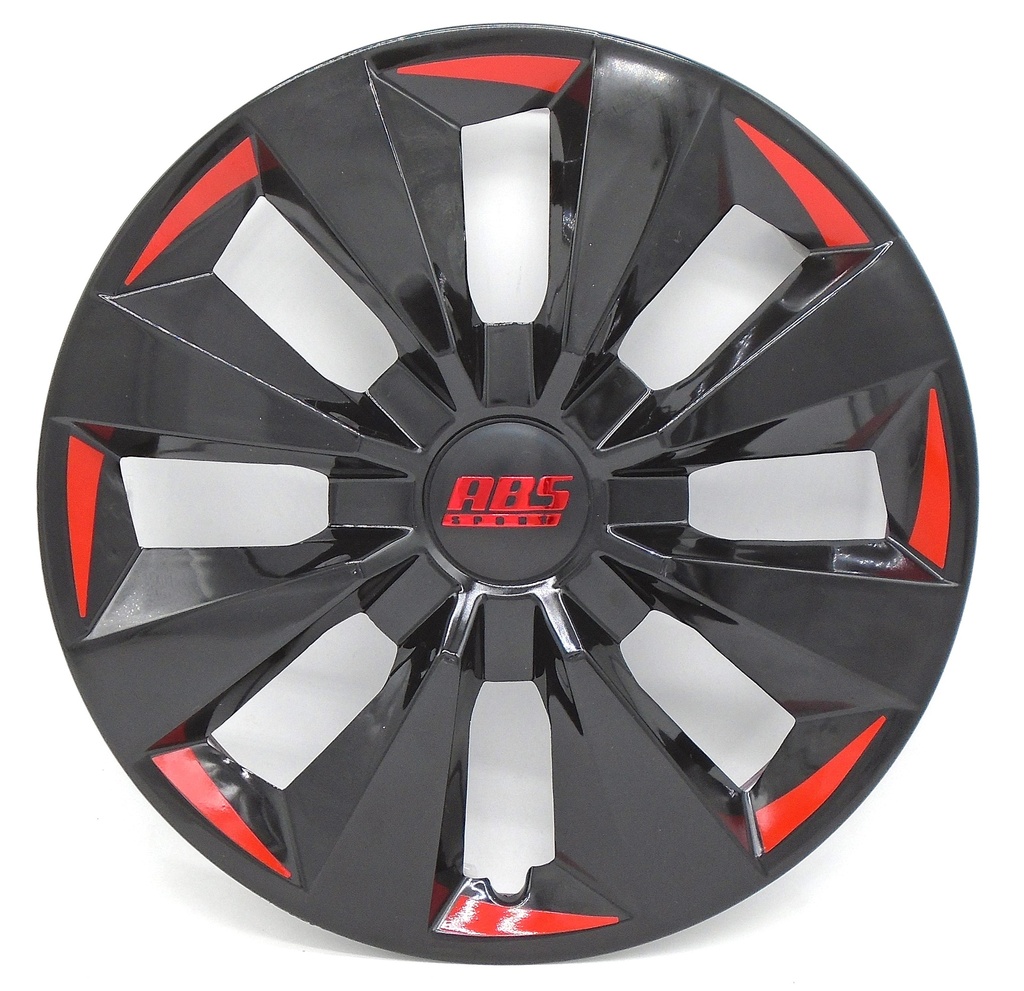 TAPON POLVERA RIN 15 ABS SPORT TUNING NEGRO-ROJO LES0047