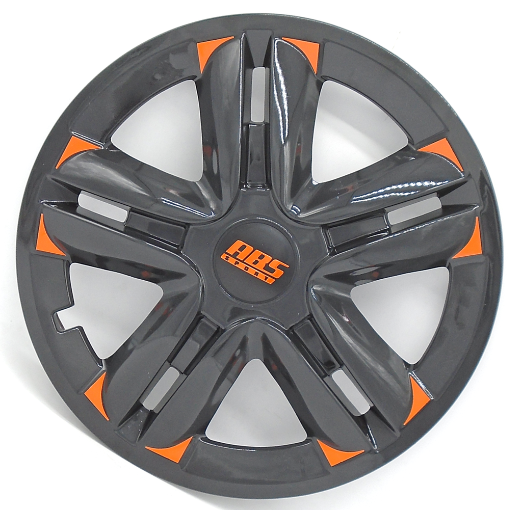TAPON POLVERA RIN 15 ABS SPORT TUNING NEGRO-NARANJA LES0049