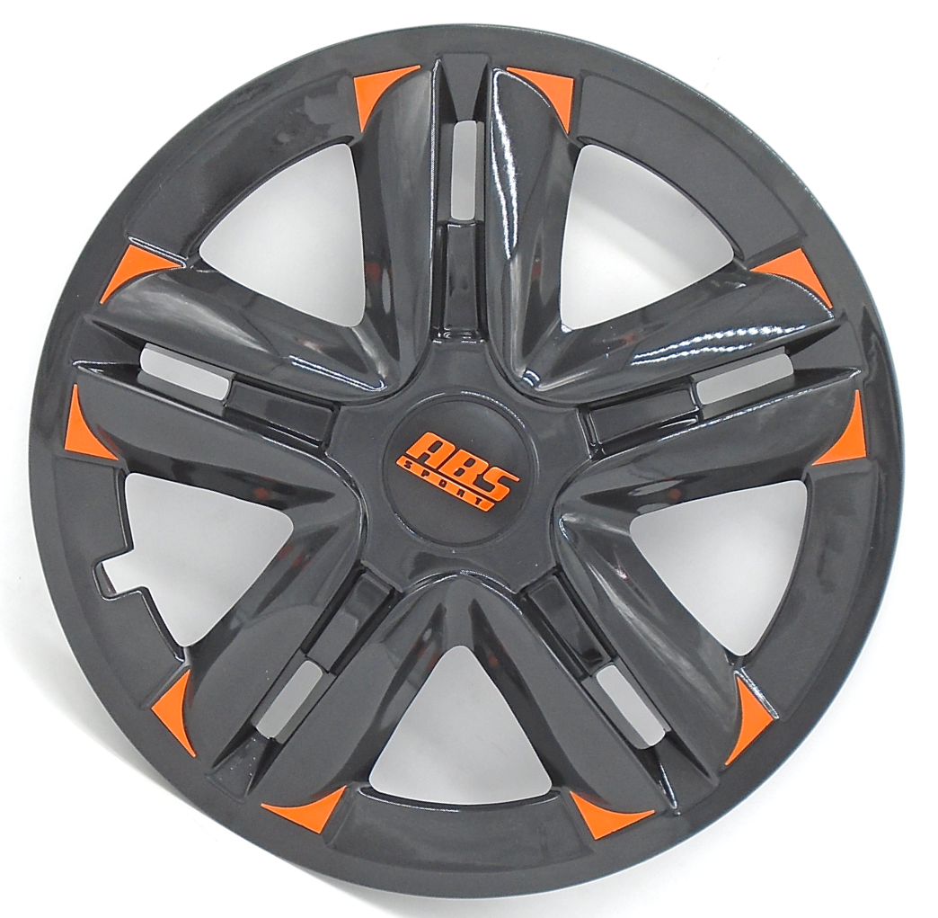 [POLR15-LES0049] TAPON POLVERA RIN 15 ABS SPORT TUNING NEGRO-NARANJA LES0049