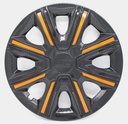 TAPON POLVERA RIN 15 ABS SPORT TUNING NEGRO-NARANJA LES0052