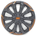 TAPON POLVERA RIN 15 ABS SPORT TUNING NEGRO-NARANJA LES0017
