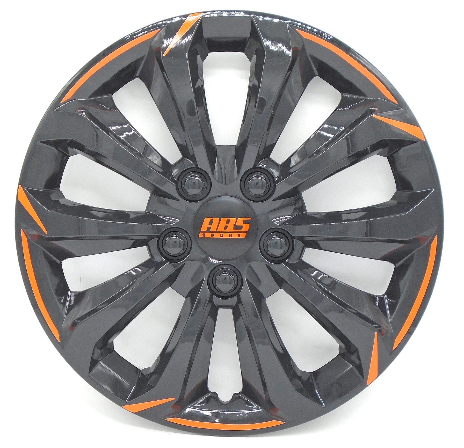[POLR16-LES0017] TAPON POLVERA RIN 15 ABS SPORT TUNING NEGRO-NARANJA LES0017