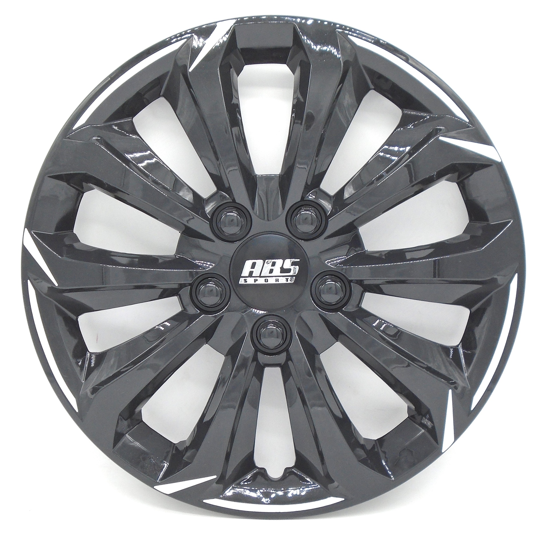 [POLR16-LES0018] TAPON POLVERA RIN 15 ABS SPORT TUNING NEGRO-BLANCO LES0018