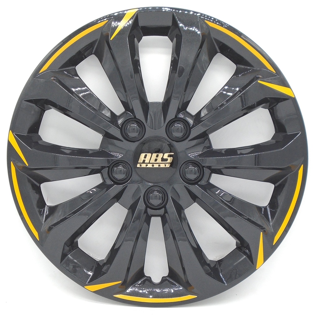 TAPON POLVERA RIN 15 ABS SPORT TUNING NEGRO-AMARILLO LES0019