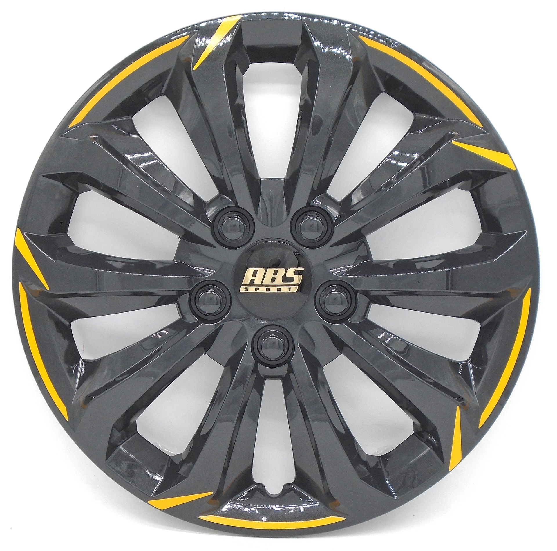 [POLR16-LES0019] TAPON POLVERA RIN 15 ABS SPORT TUNING NEGRO-AMARILLO LES0019