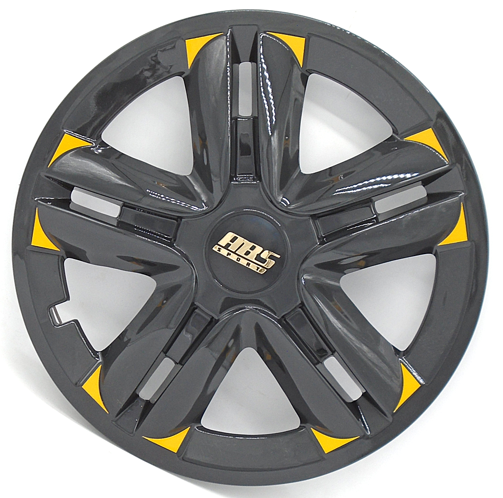 [POLR15-LES0051] TAPON POLVERA RIN 15 ABS SPORT TUNING NEGRO-AMARILLO LES0051