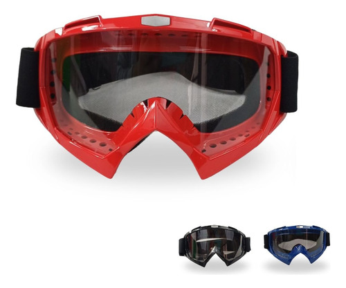 GAFAS/GOGGLES ROJO PARA MOTOCICLISTA
