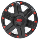 TAPON POLVERA RIN 13 ABS SPORT TUNING NEGRO-ROJO LES0029