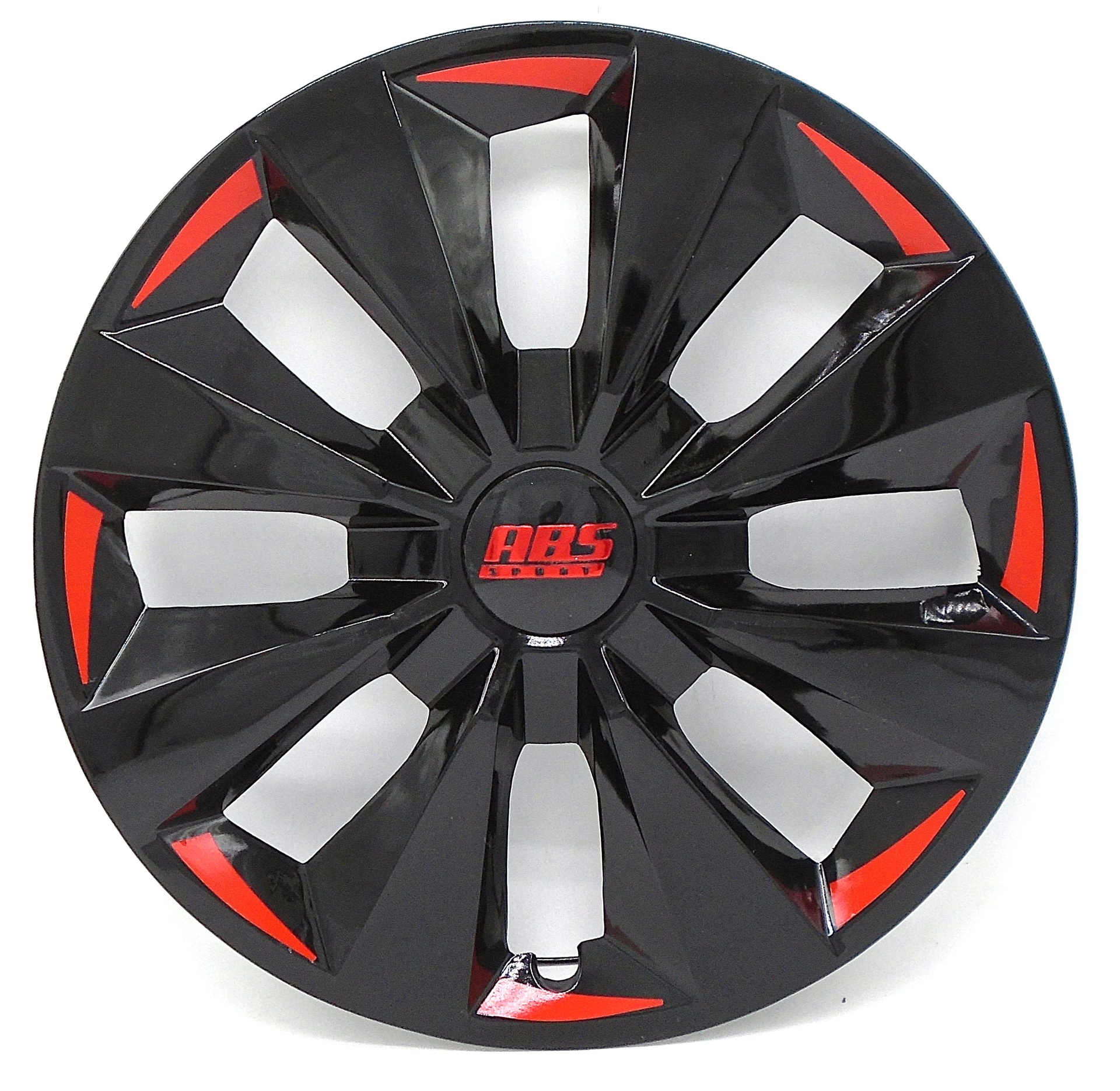 [POLR14-LES0055] TAPON POLVERA RIN 14 ABS SPORT TUNING NEGRO-ROJO- LES0055