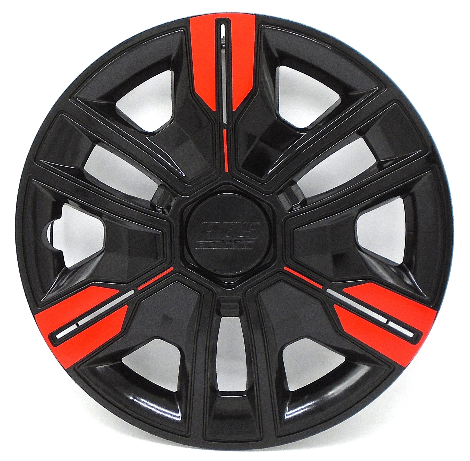 [POLR14-LES0058] TAPON POLVERA RIN 14 ABS SPORT TUNING NEGRO-ROJO LES0058