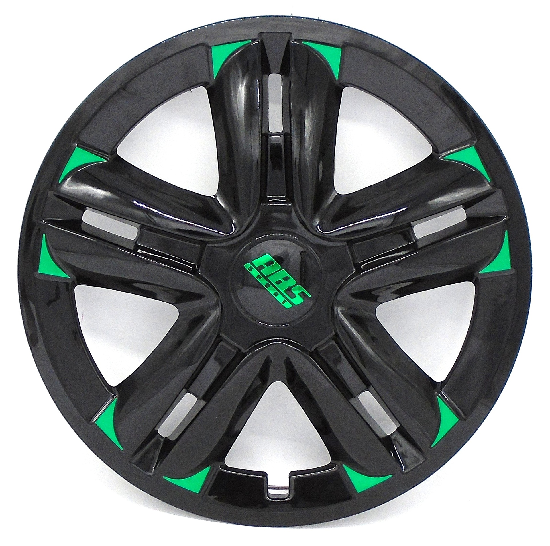 [POLR15-LES0056] TAPON POLVERA RIN 15 ABS SPORT TUNING NEGRO-VERDE LES0056