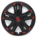 TAPON POLVERA RIN 15 ABS SPORT TUNING NEGRO-ROJO LES0057