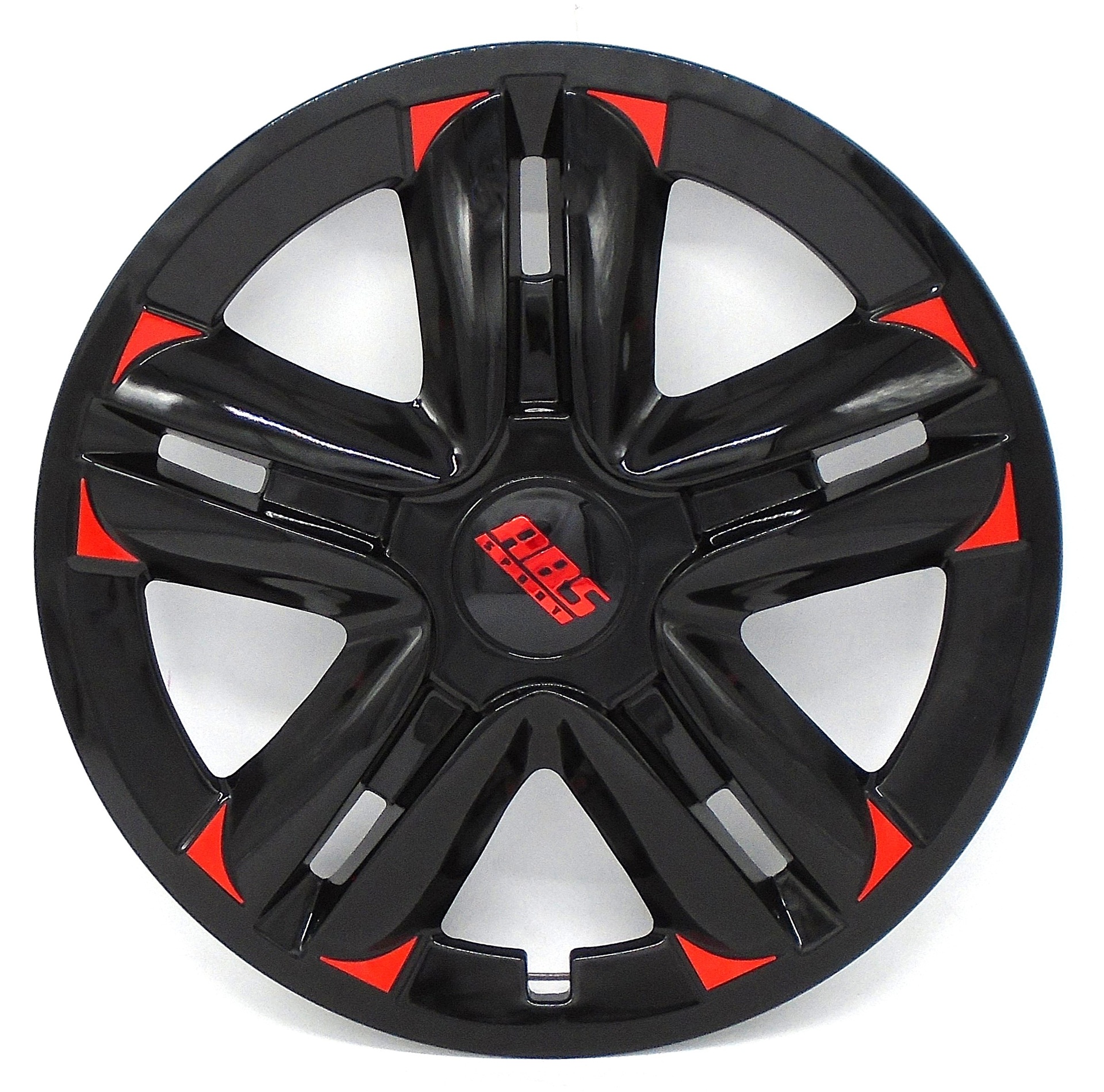 [POLR15-LES0057] TAPON POLVERA RIN 15 ABS SPORT TUNING NEGRO-ROJO LES0057