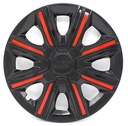 TAPON POLVERA RIN 15 ABS SPORT TUNING NEGRO-ROJO LES0060