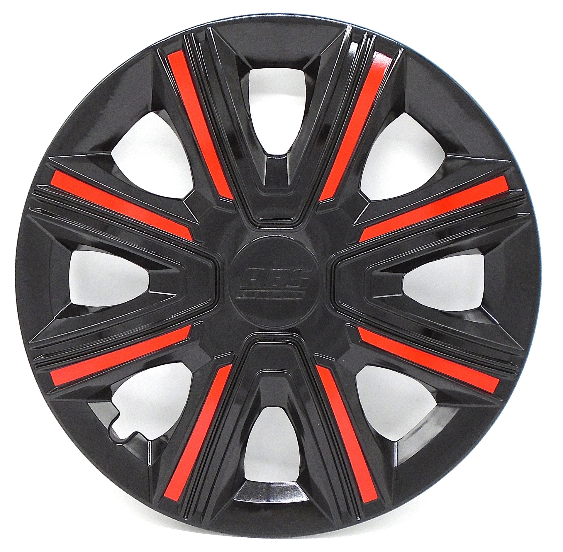 [POLR15-LES0060] TAPON POLVERA RIN 15 ABS SPORT TUNING NEGRO-ROJO LES0060
