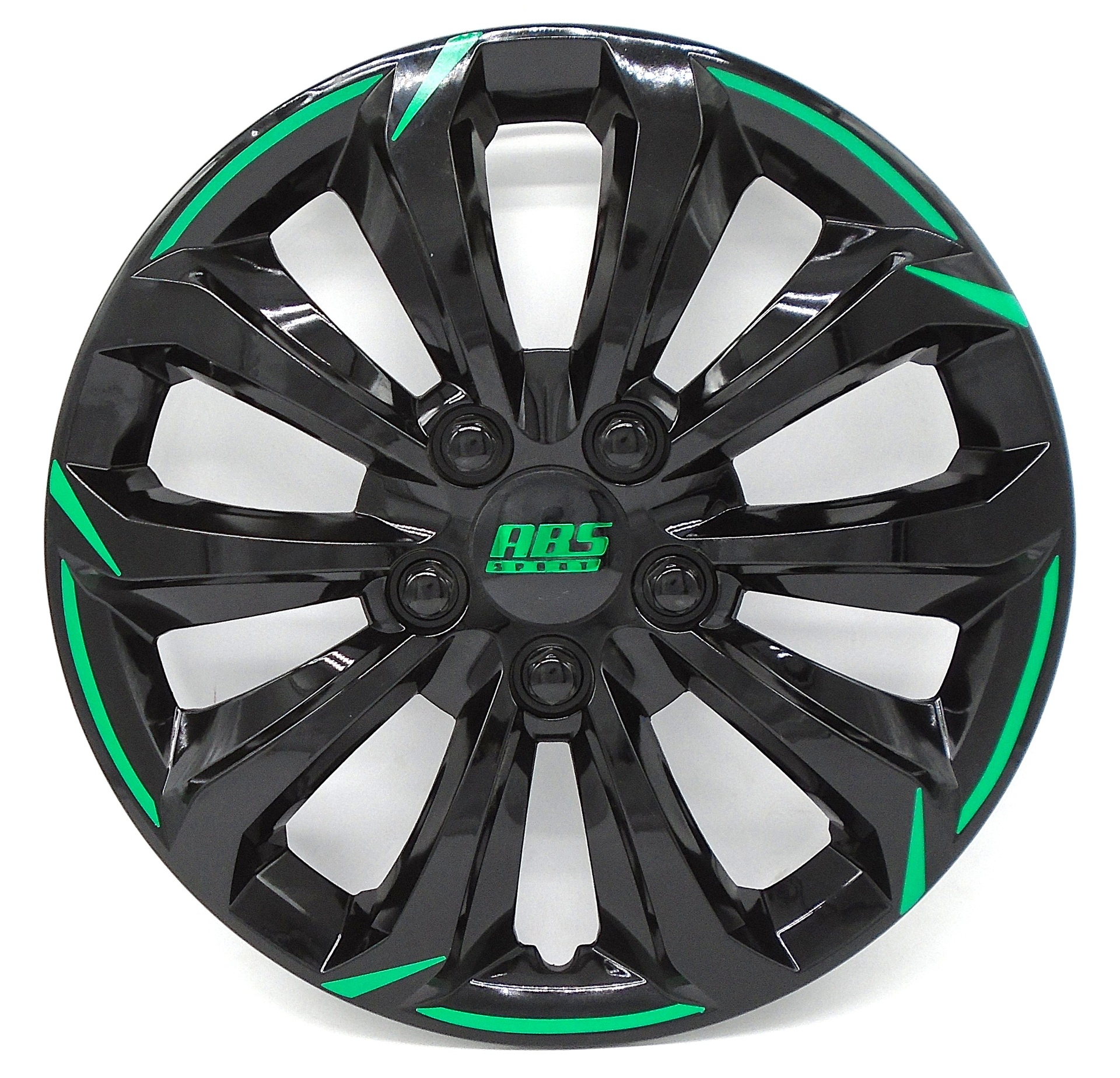 [POLR16-LES0020] TAPON POLVERA RIN 16 ABS SPORT TUNING NEGRO-VERDE LES0020