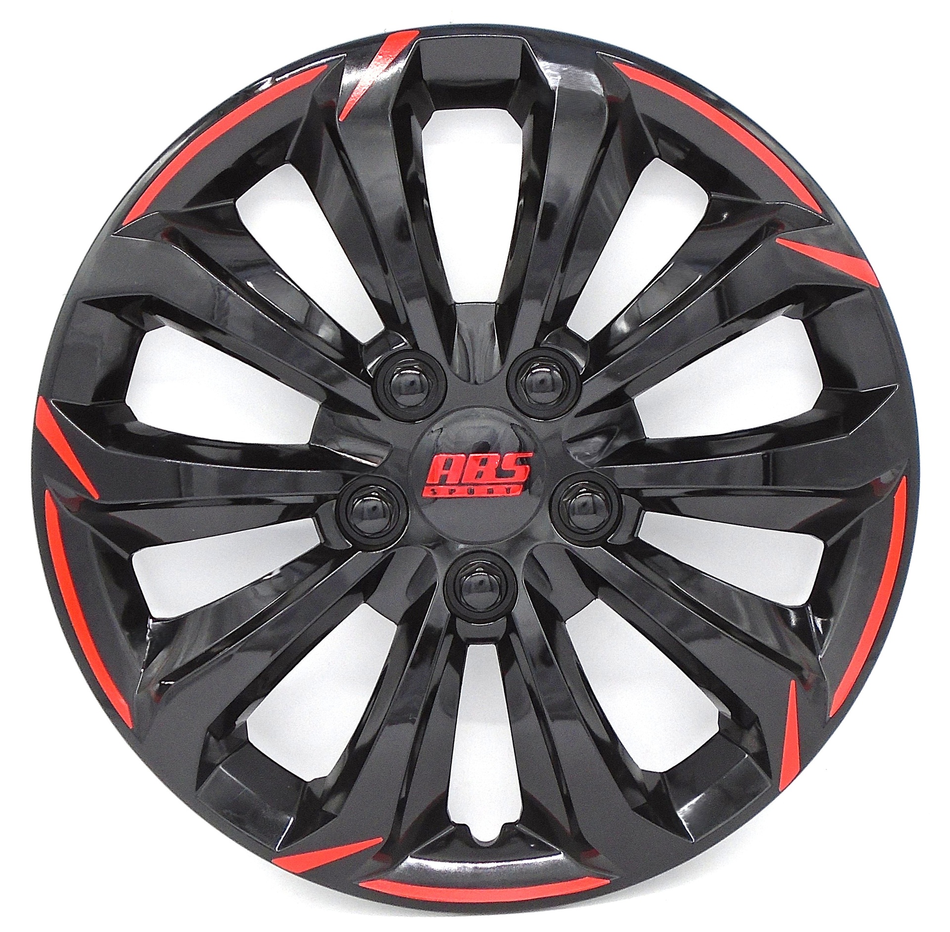 [POLR16-LES0021] TAPON POLVERA RIN 16 ABS SPORT TUNING NEGRO-ROJO LES0021