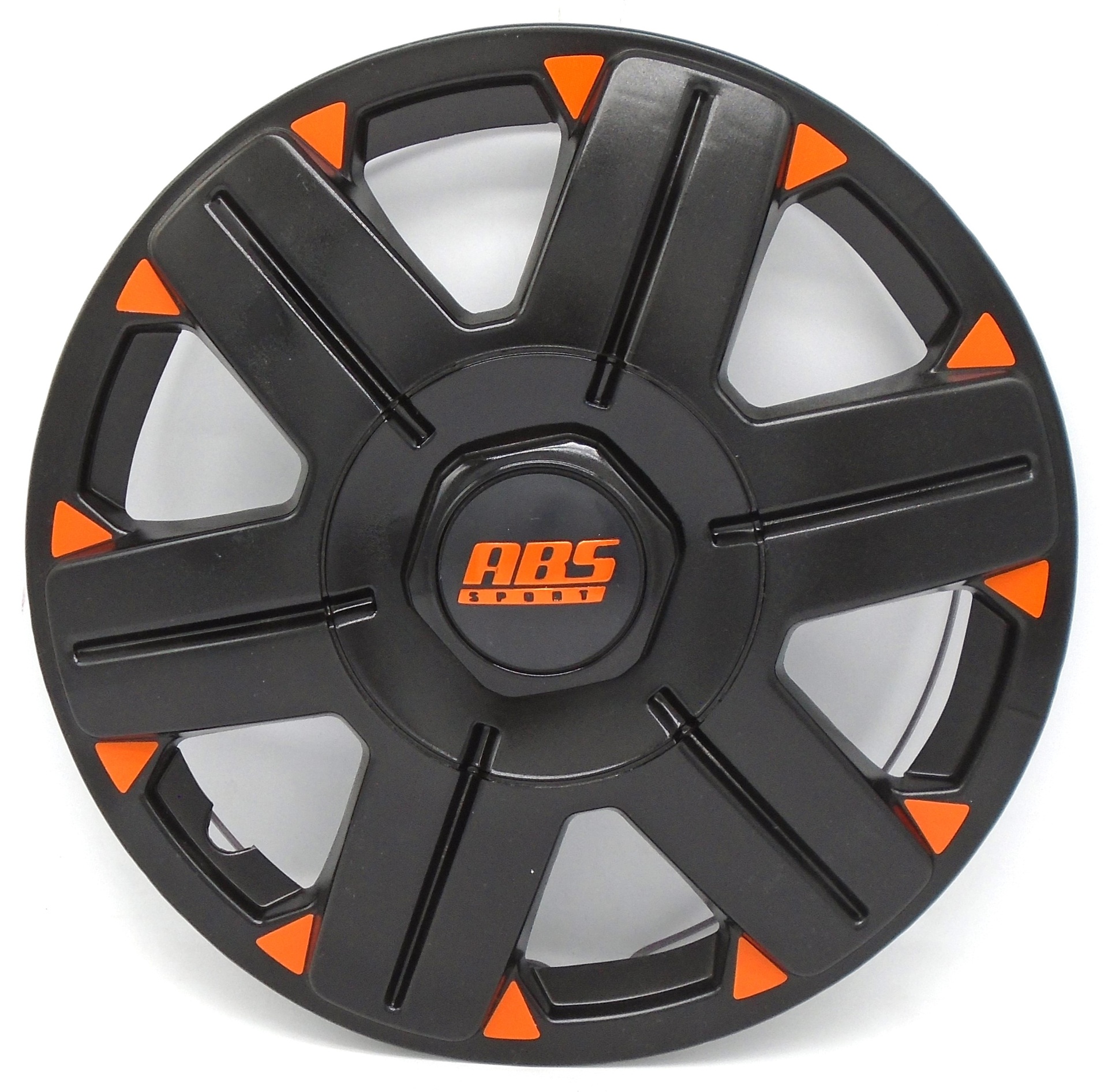 [POLR13-LES0025] TAPON POLVERA RIN 13 ABS SPORT TUNING NEGRO-NARANJA LES0025